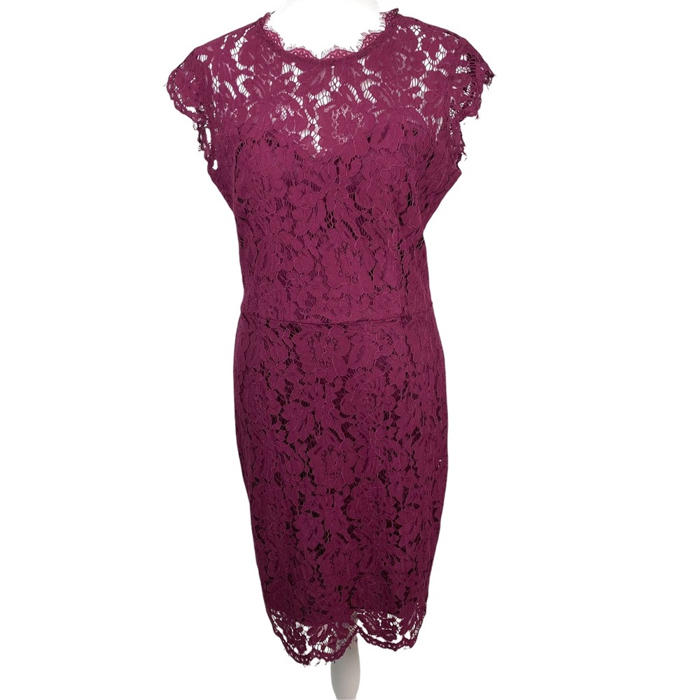 Miusol Women's Retro Floral Lace Slim Evening Cocktail Mini Party Dress, Medium